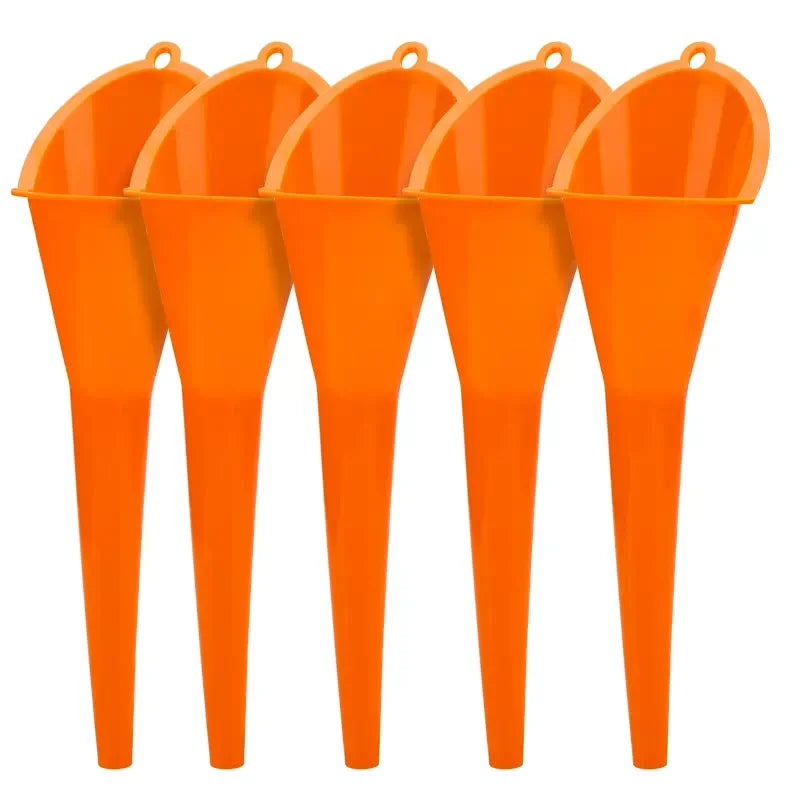 Car Long Stem Funnel Gasoline Oil Fuel Filling Tools Anti-Splash Plastic Oil Funnel Motorcycle Refueling Tools Auto Accessories