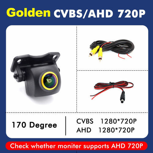 1080P & 720P Replacement Rear View Camera Fisheye Lens Full HD CCD AHD Reversing Compatible with Motorcycle DVR 5" Evkey