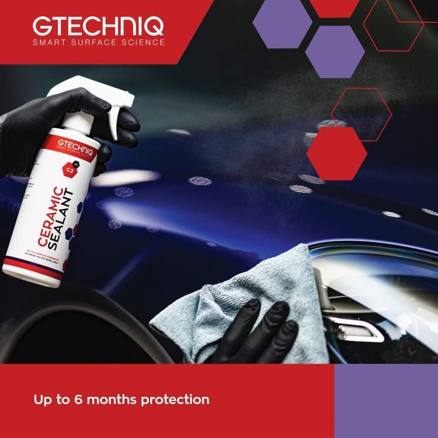 C2 Ceramic Sealant for Cars, Protect Car Paintwork, Trim, Tyres and Windows, High Shine, Easy to Apply - 500Ml (Sufficient for 2-3 Large Cars)