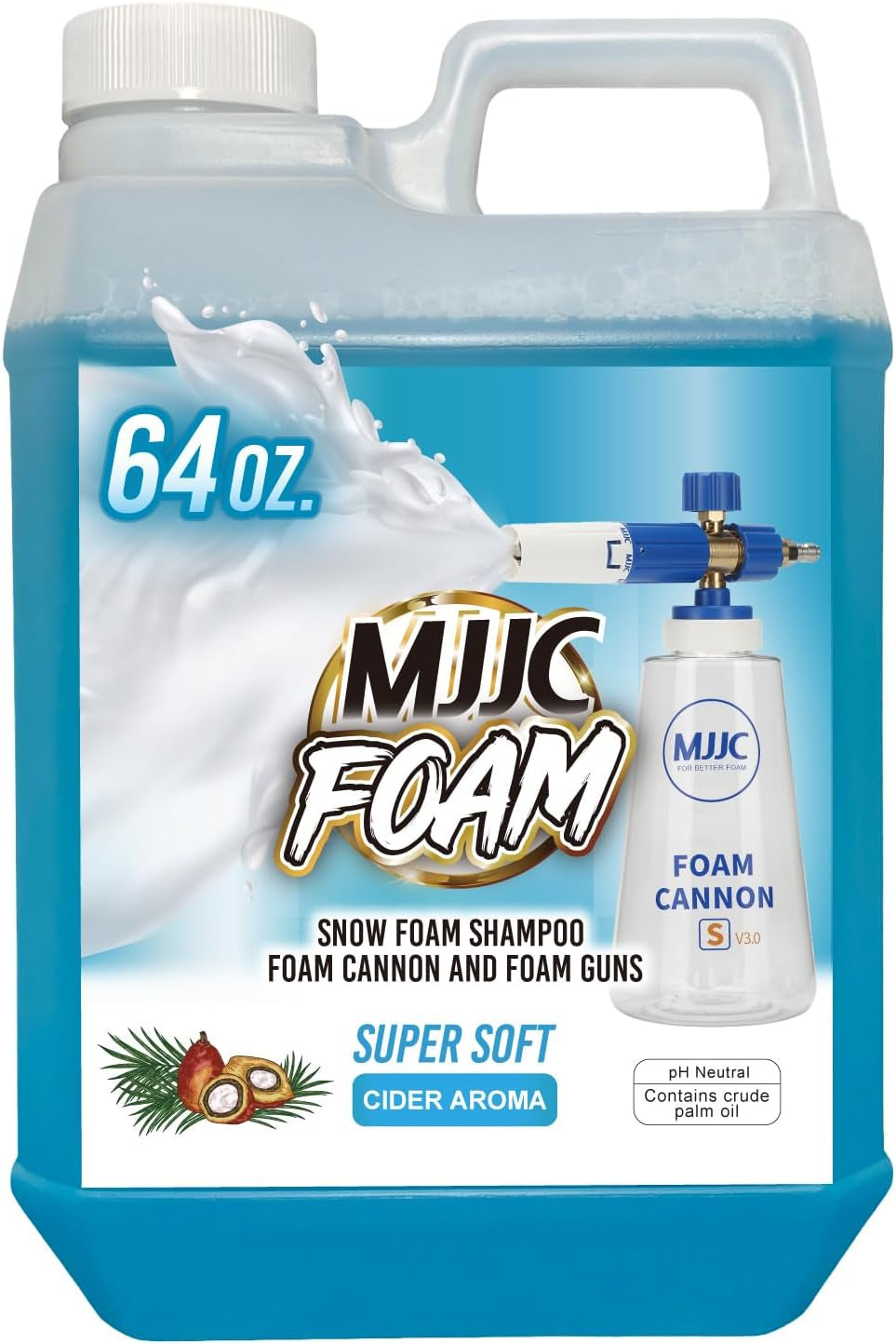Foam (64 Fl Oz) Ultimate Snow Foam Car Wash Soap Specialized Car Shampoo for Foam Cannon and Pressure Washer, Safe for Cars (Ph Neutral, 10X Concentrated) (Refreshing Cider Aroma)