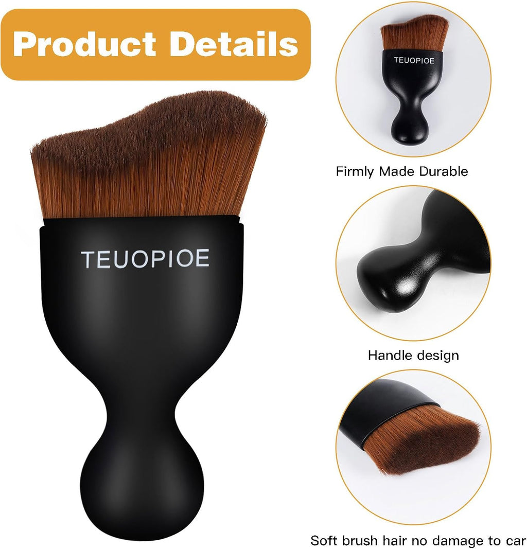 Car Detailing Brush for Interior Dusting and Air Vents,Bronze