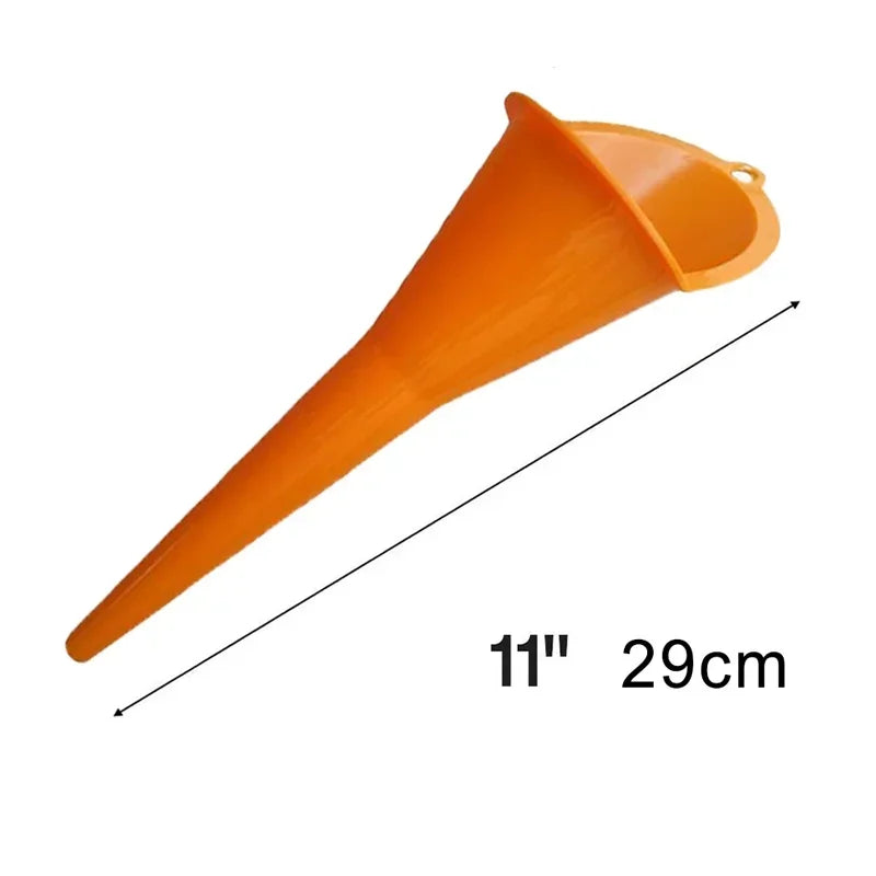 Car Long Stem Funnel Gasoline Oil Fuel Filling Tools Anti-Splash Plastic Oil Funnel Motorcycle Refueling Tools Auto Accessories