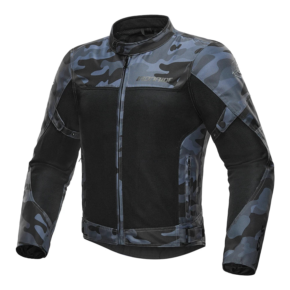 Motorcycle Jacket Men Summer Breathable Racing Motorcycle Jacket CE Certification Protection Riding Clothing Reflective Stripe