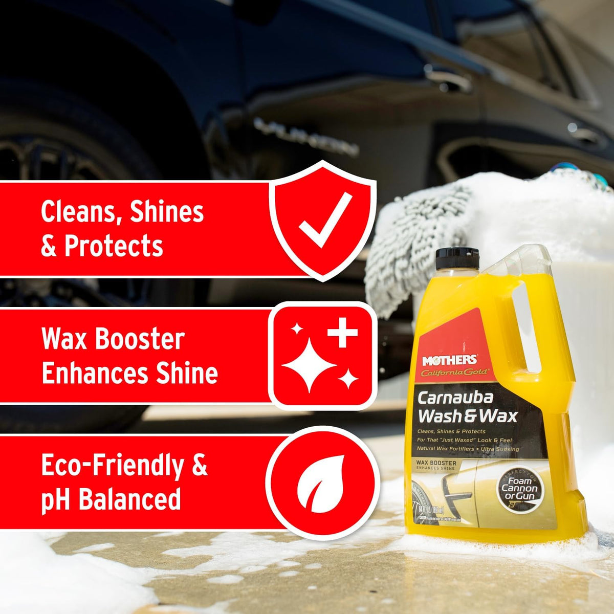 California Gold Carnauba Wash & Wax Shampoo 1.89Litres