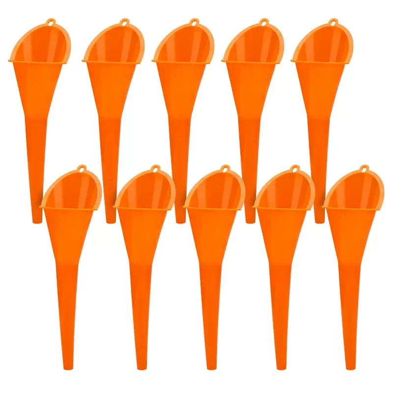 Car Long Stem Funnel Gasoline Oil Fuel Filling Tools Anti-Splash Plastic Oil Funnel Motorcycle Refueling Tools Auto Accessories