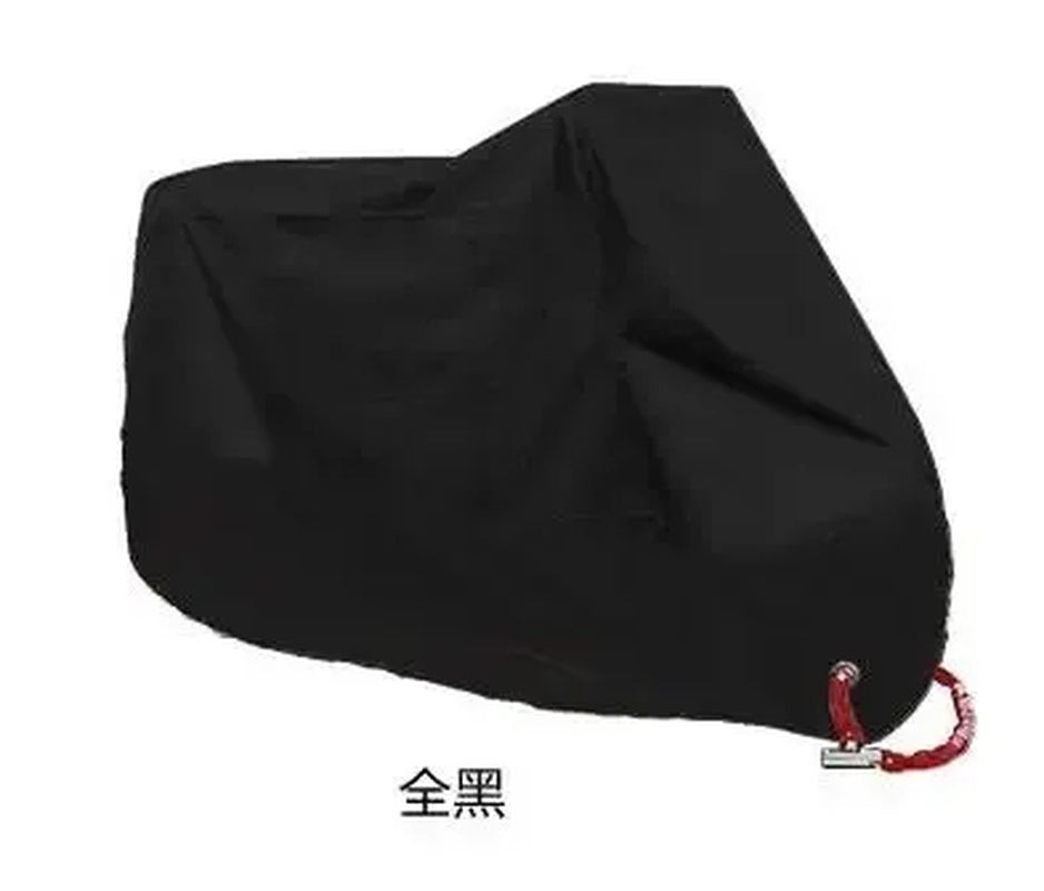Universal Motorbike Protector Cover 190T Polyester Taffeta PU Coating Waterproof Dustproof Uv‑Resistant for All‑Season Use M‑4XL