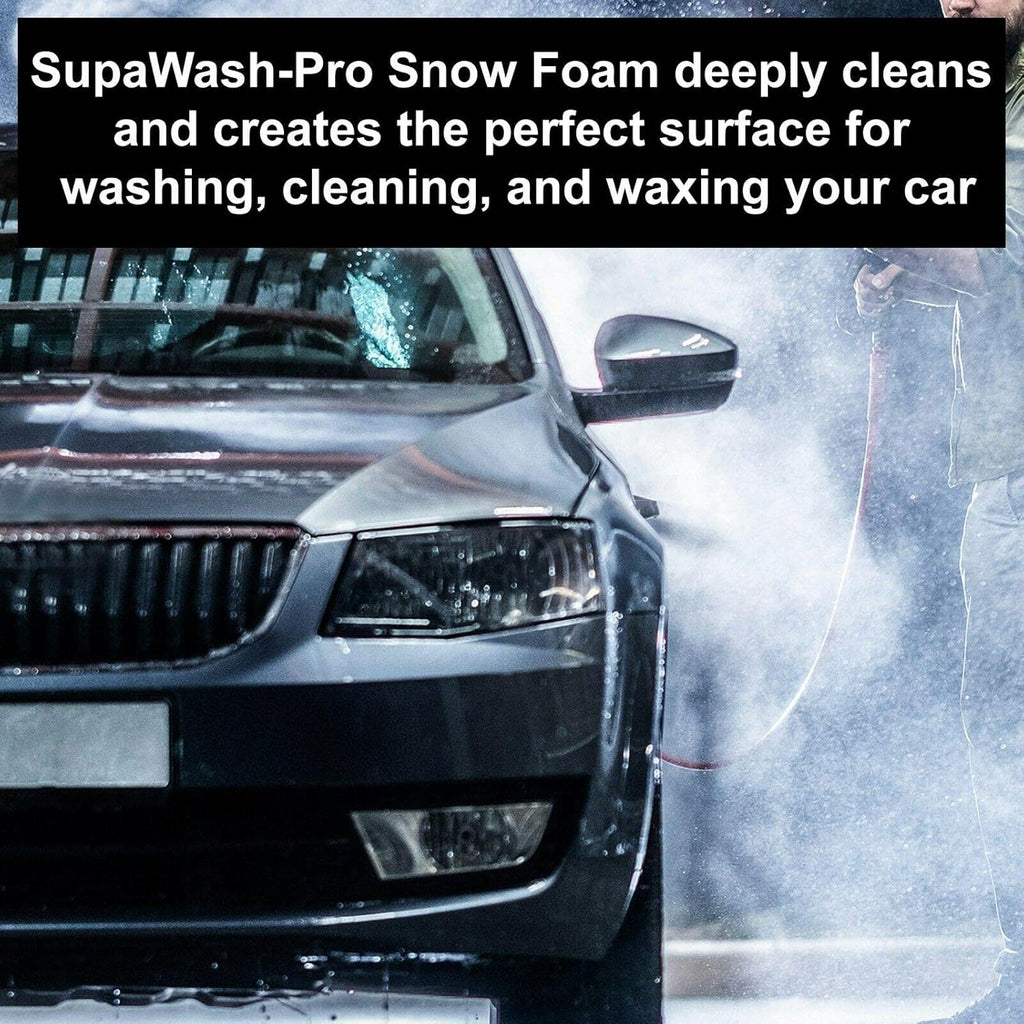 Orange Snow Foam Car Shampoo 5L with 1 X Microfibre Cloth & 1 Microfibre Wash Mitt - Ph Neutral Car Detailing Kit