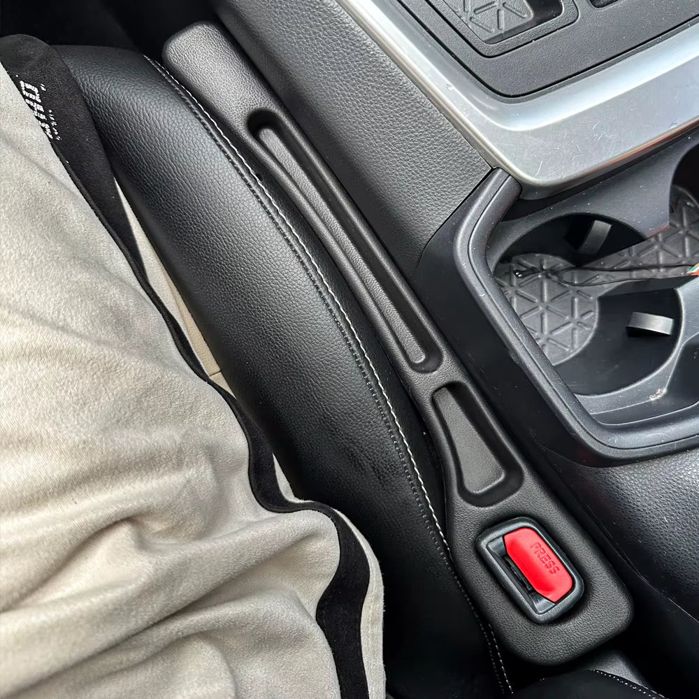 2Pcs Car Seat Gap Filler Organizer PU Universal Car Seat Gap Anti-Leak Stopper Strip Slot Seat Gap Storage Organizer Accessories