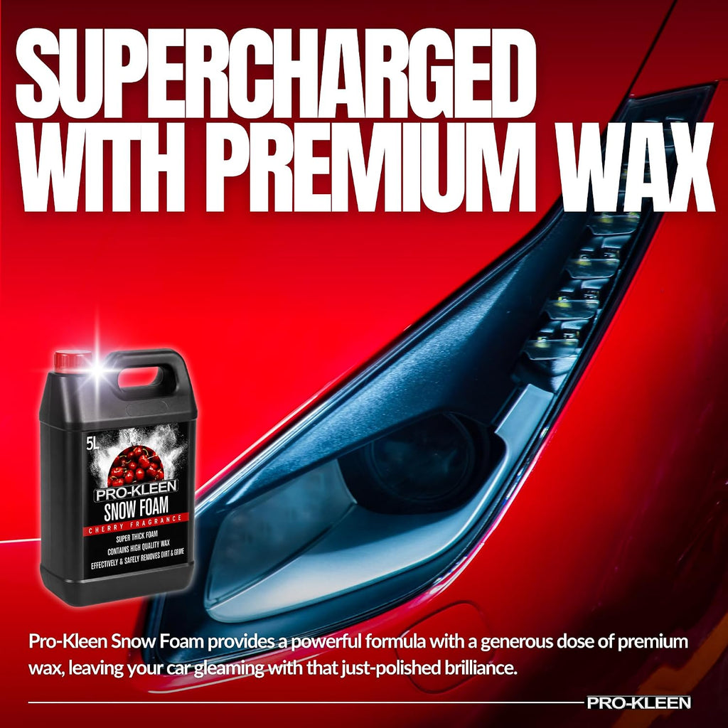 20L of  Cherry Snow Foam with Wax – Super Thick & Non-Caustic Foam – Extremely Powerful & Easy to Use
