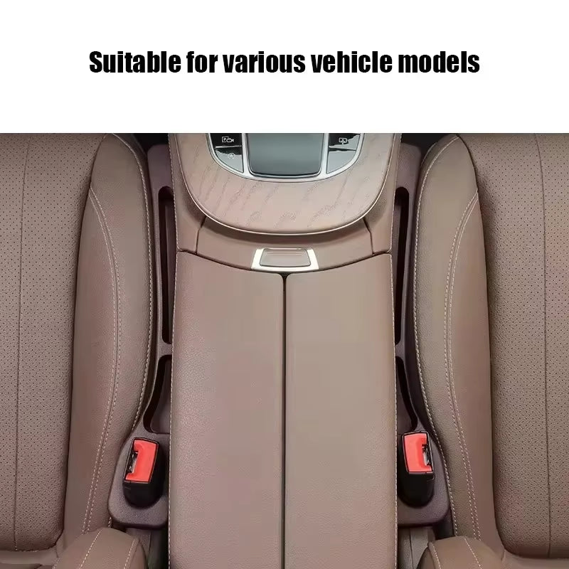 2Pc Car Seat Gap Filler Organizer Pu Waterproof Car Seat Gap Plug Strip with 2 Grooves Seat Gap Storage Auto Interior Accessorie