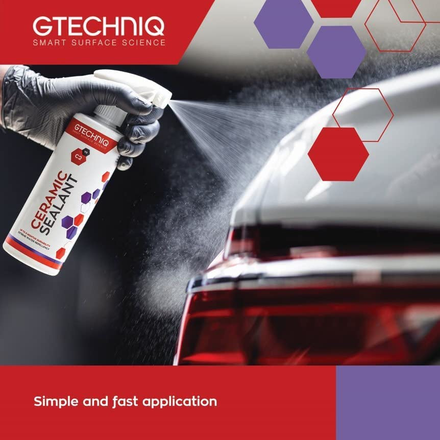 C2 Ceramic Sealant for Cars, Protect Car Paintwork, Trim, Tyres and Windows, High Shine, Easy to Apply - 500Ml (Sufficient for 2-3 Large Cars)