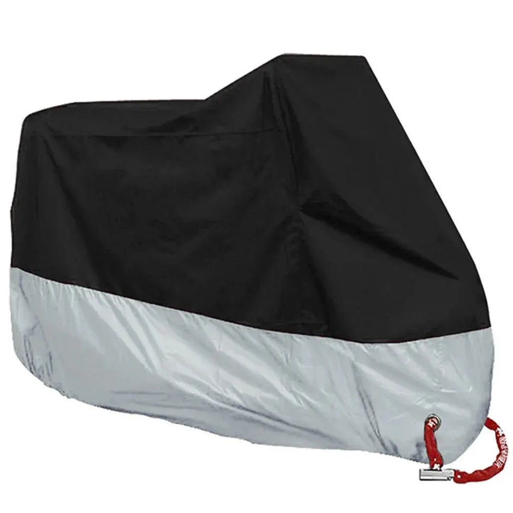 Universal Motorbike Protector Cover 190T Polyester Taffeta PU Coating Waterproof Dustproof Uv‑Resistant for All‑Season Use M‑4XL