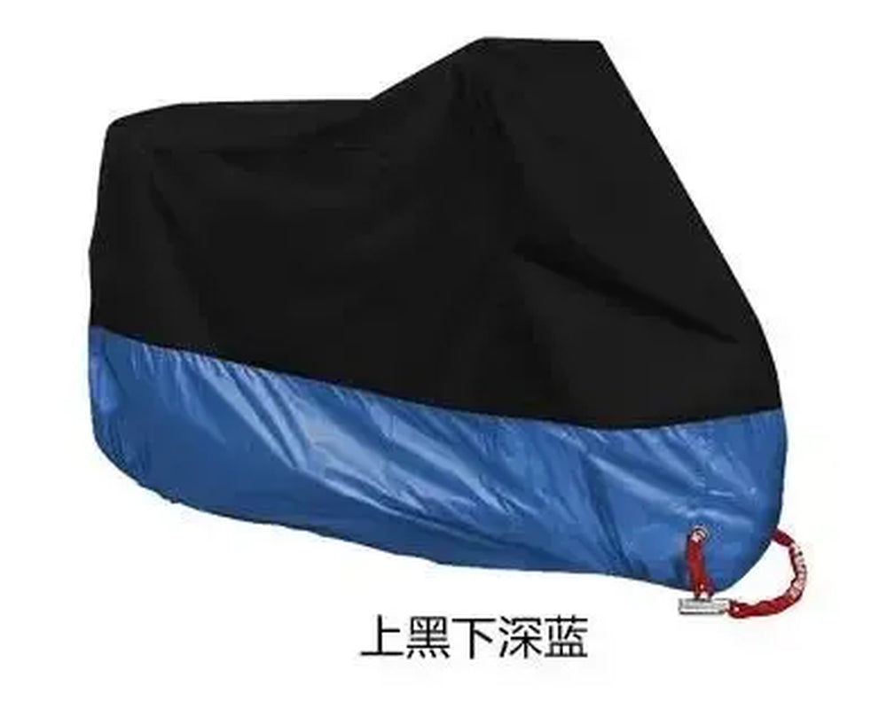Universal Motorbike Protector Cover 190T Polyester Taffeta PU Coating Waterproof Dustproof Uv‑Resistant for All‑Season Use M‑4XL