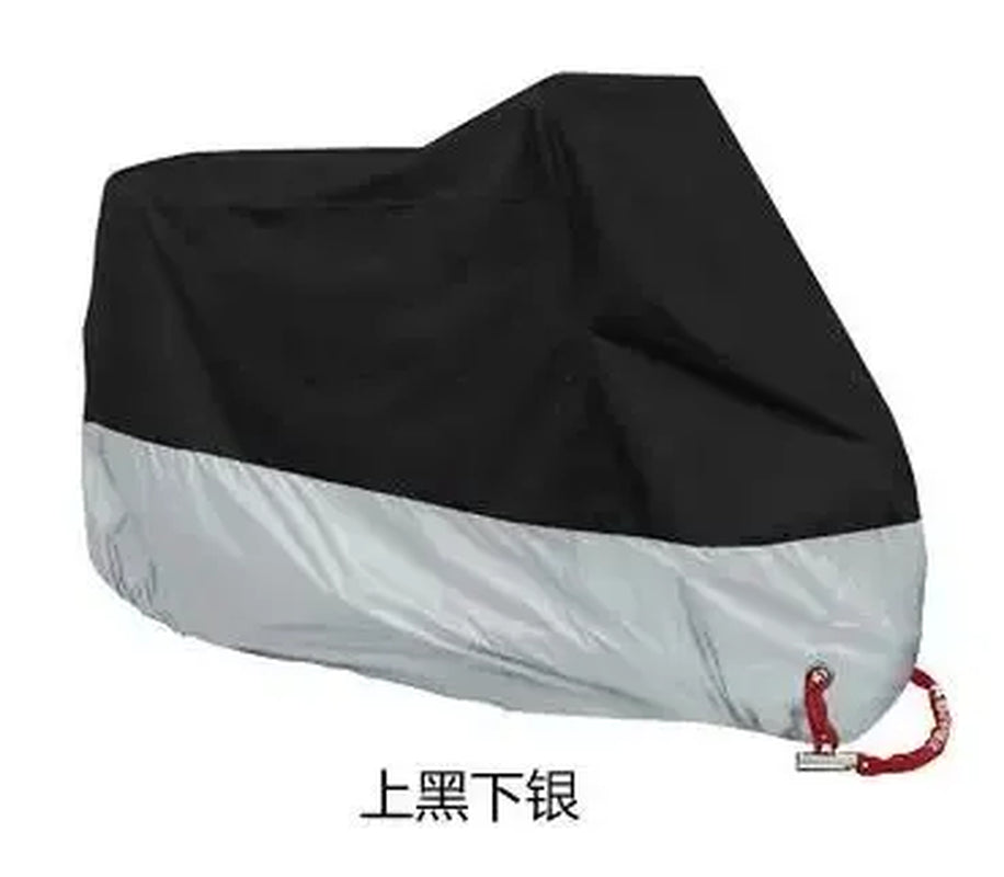 Universal Motorbike Protector Cover 190T Polyester Taffeta PU Coating Waterproof Dustproof Uv‑Resistant for All‑Season Use M‑4XL
