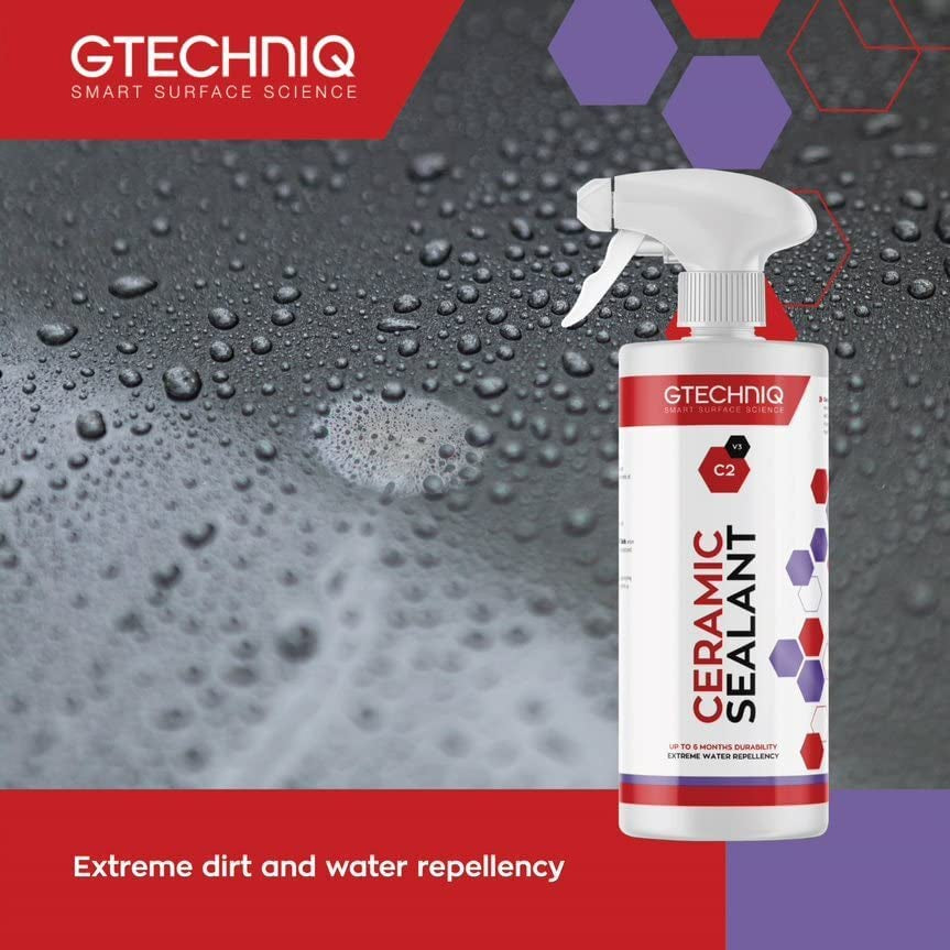 C2 Ceramic Sealant for Cars, Protect Car Paintwork, Trim, Tyres and Windows, High Shine, Easy to Apply - 500Ml (Sufficient for 2-3 Large Cars)