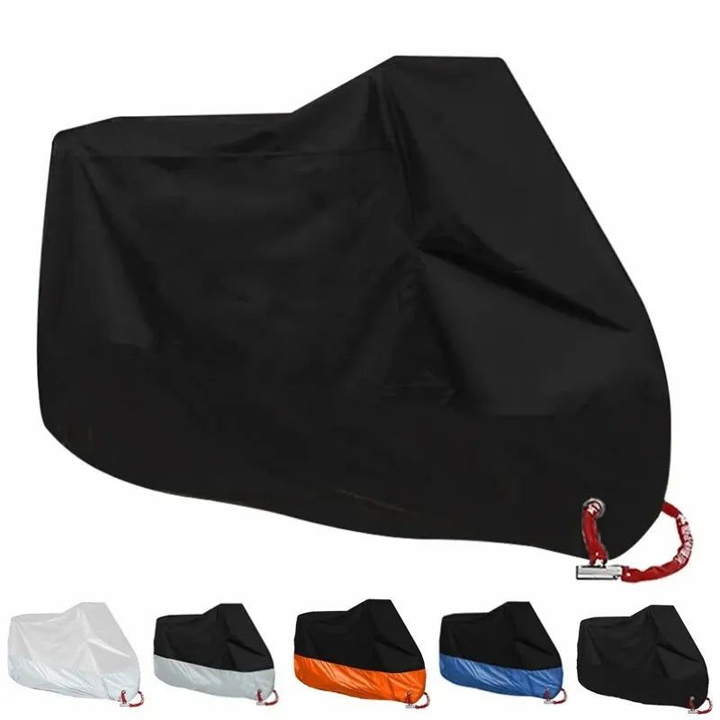 Universal Motorbike Protector Cover 190T Polyester Taffeta PU Coating Waterproof Dustproof Uv‑Resistant for All‑Season Use M‑4XL