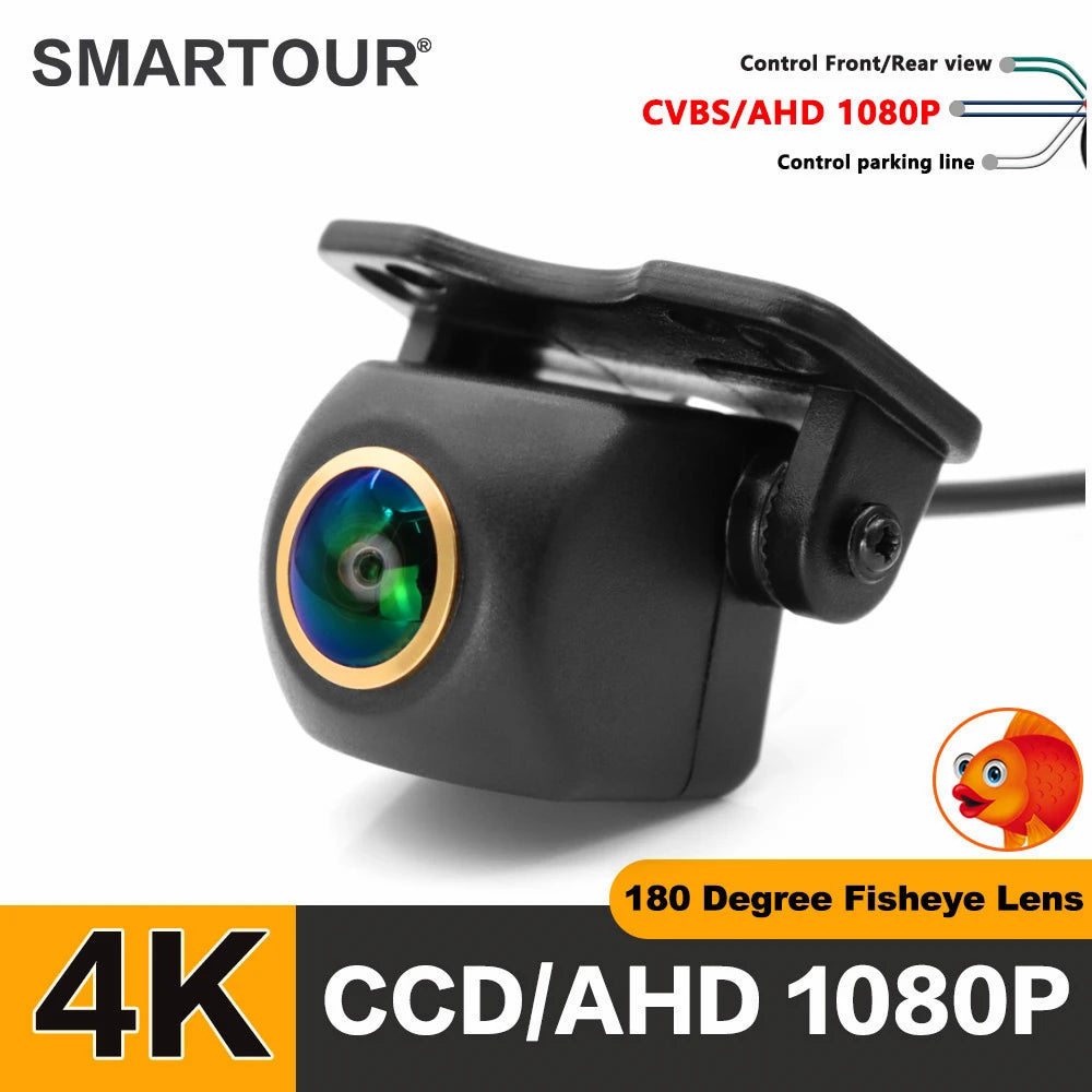 1080P & 720P Replacement Rear View Camera Fisheye Lens Full HD CCD AHD Reversing Compatible with Motorcycle DVR 5" Evkey