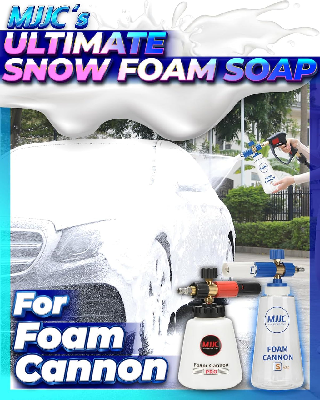 Foam (64 Fl Oz) Ultimate Snow Foam Car Wash Soap Specialized Car Shampoo for Foam Cannon and Pressure Washer, Safe for Cars (Ph Neutral, 10X Concentrated) (Refreshing Cider Aroma)
