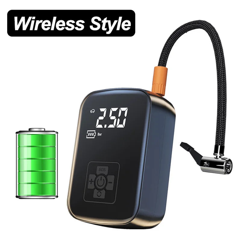 150PSI Rechargeable Car Air Compressor Portable Electric Tire Inflator for Car Bicycle Motorcycle Air Pump Tire Inflatable Pump