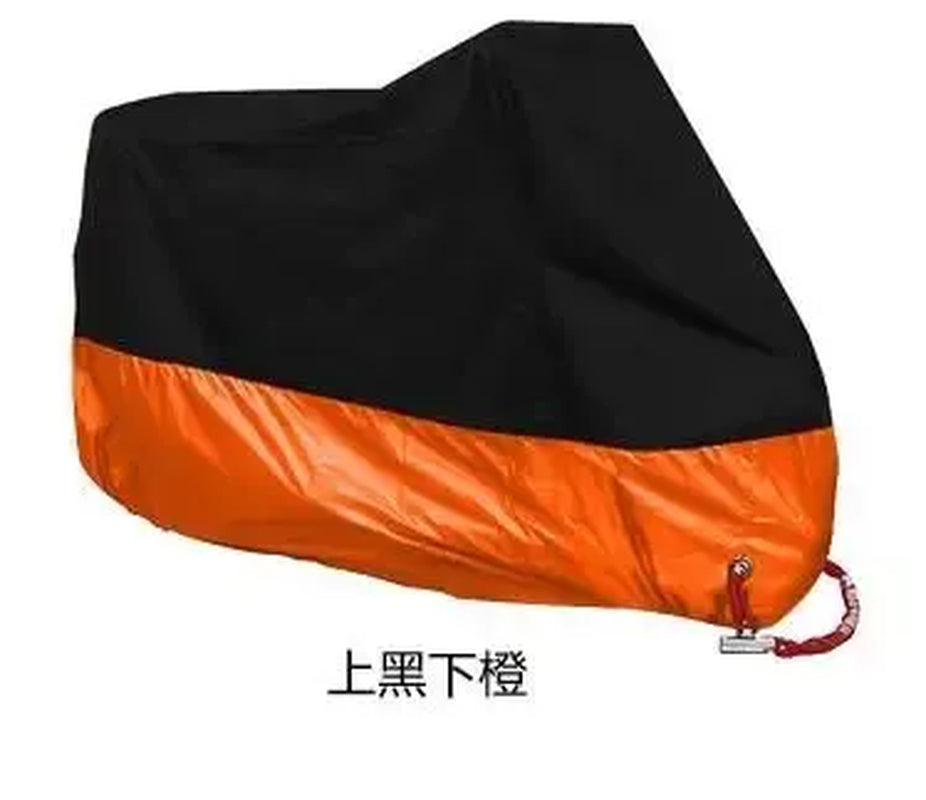 Universal Motorbike Protector Cover 190T Polyester Taffeta PU Coating Waterproof Dustproof Uv‑Resistant for All‑Season Use M‑4XL