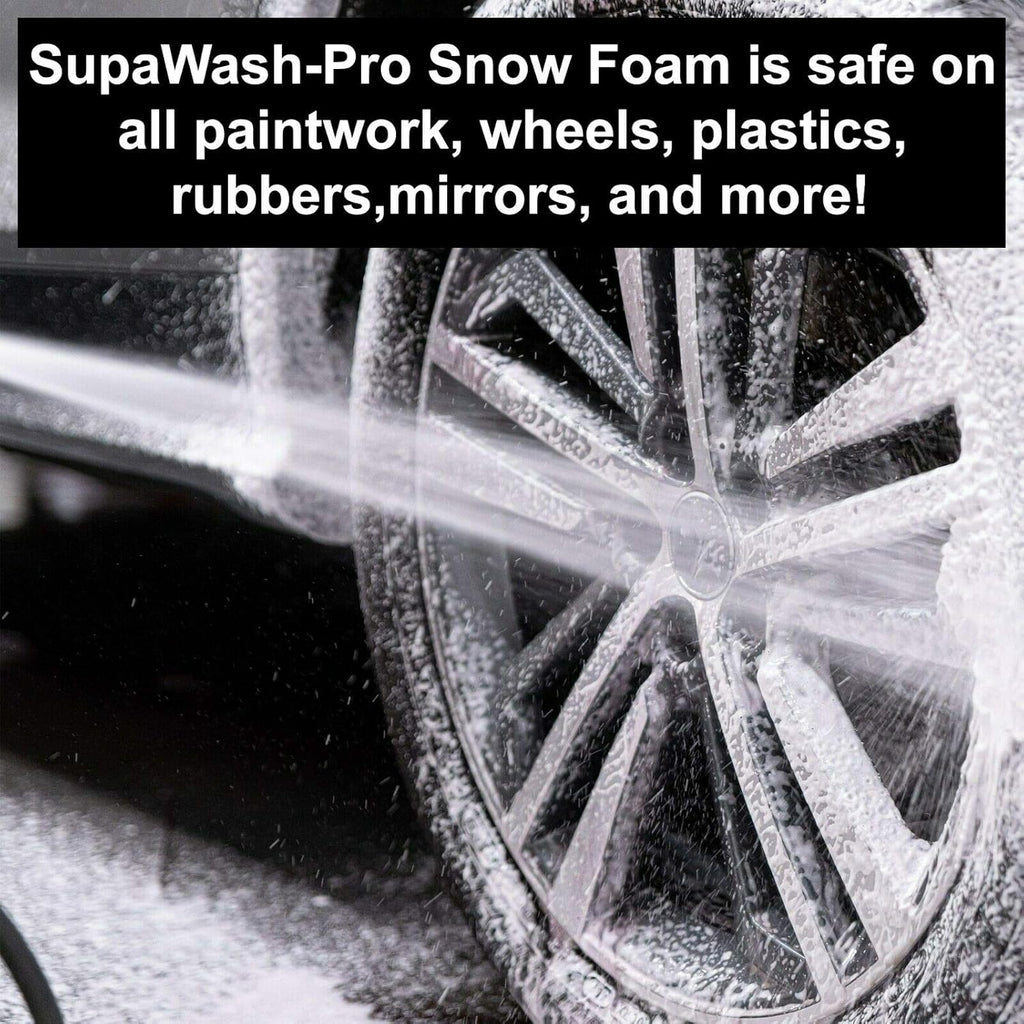 Orange Snow Foam Car Shampoo 5L with 1 X Microfibre Cloth & 1 Microfibre Wash Mitt - Ph Neutral Car Detailing Kit