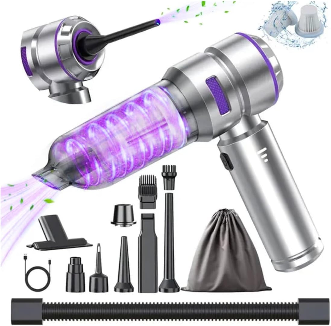 Handheld Vacuum Cleaner, 22000PA Car Vacuum Cleaner Cordless Portable Lightweight & Rechargeable, Car Hoover with Brushless Motor for Car Home Office Kitchen Pet Hair
