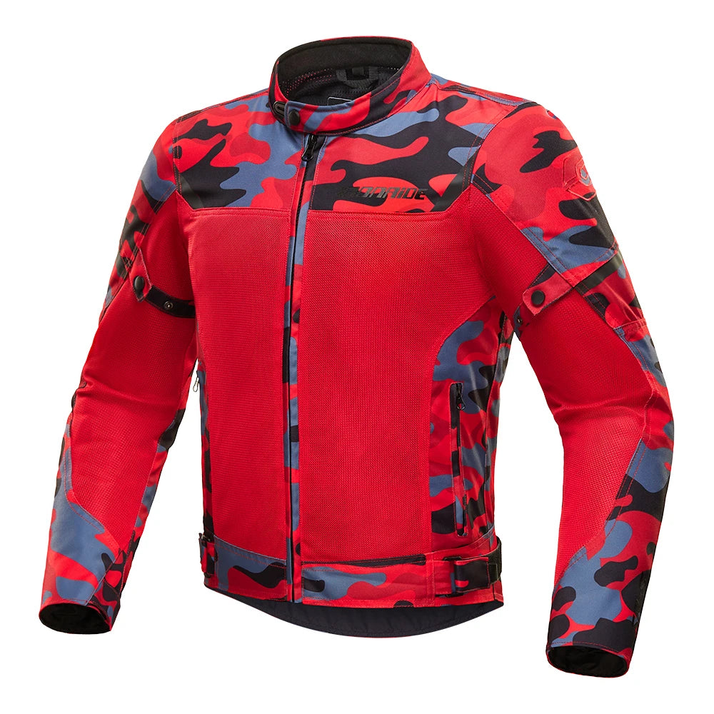 Motorcycle Jacket Men Summer Breathable Racing Motorcycle Jacket CE Certification Protection Riding Clothing Reflective Stripe
