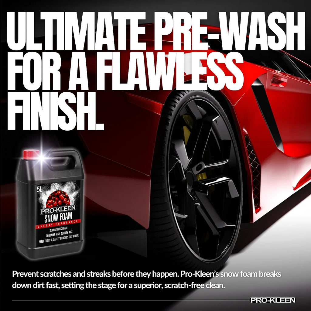20L of  Cherry Snow Foam with Wax – Super Thick & Non-Caustic Foam – Extremely Powerful & Easy to Use
