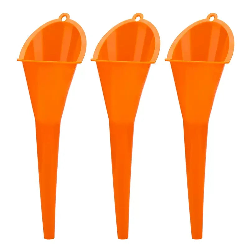 Car Long Stem Funnel Gasoline Oil Fuel Filling Tools Anti-Splash Plastic Oil Funnel Motorcycle Refueling Tools Auto Accessories