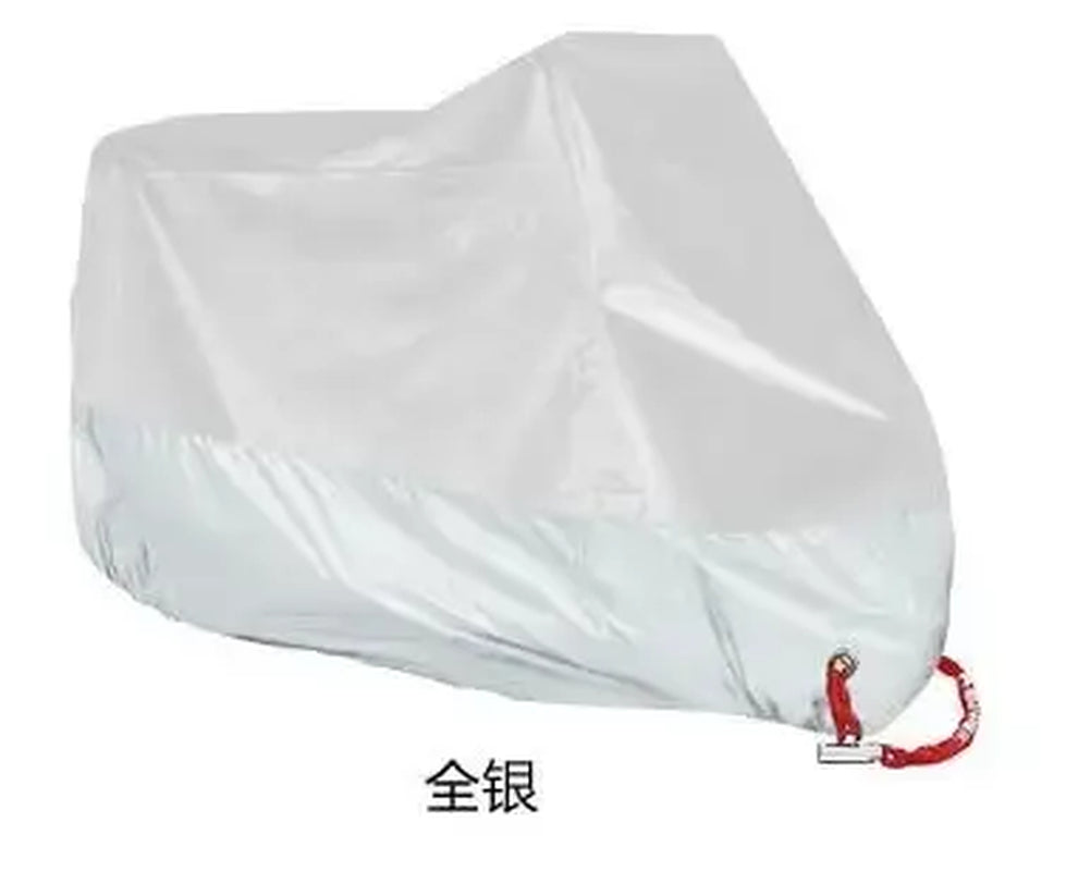 Universal Motorbike Protector Cover 190T Polyester Taffeta PU Coating Waterproof Dustproof Uv‑Resistant for All‑Season Use M‑4XL
