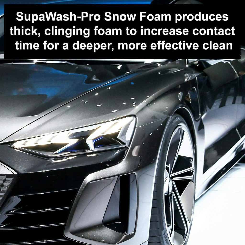 Orange Snow Foam Car Shampoo 5L with 1 X Microfibre Cloth & 1 Microfibre Wash Mitt - Ph Neutral Car Detailing Kit
