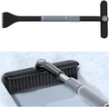 Car Windshield Snow Brush and Ice Scraper, Detachable Extendable Vehicle Snow Removal Tool with Ergonomic Foam Grip, Auto Window Scraper Accessories, Universal for SUV, Truck, RV (Grey)