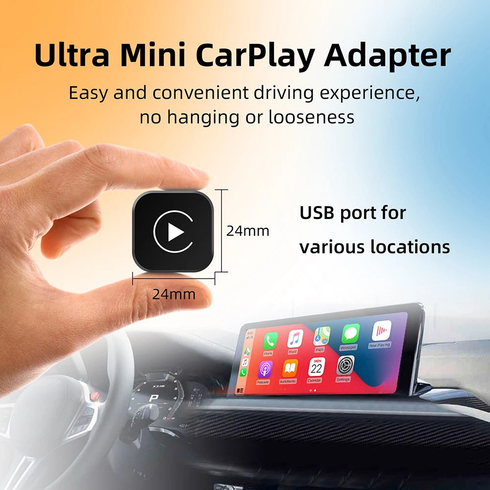 2In1 Wireless Carplay Dongle Wireless Android Auto Adapter AI Smart Box Car Intelligent Systems for Car with Wired Carplay