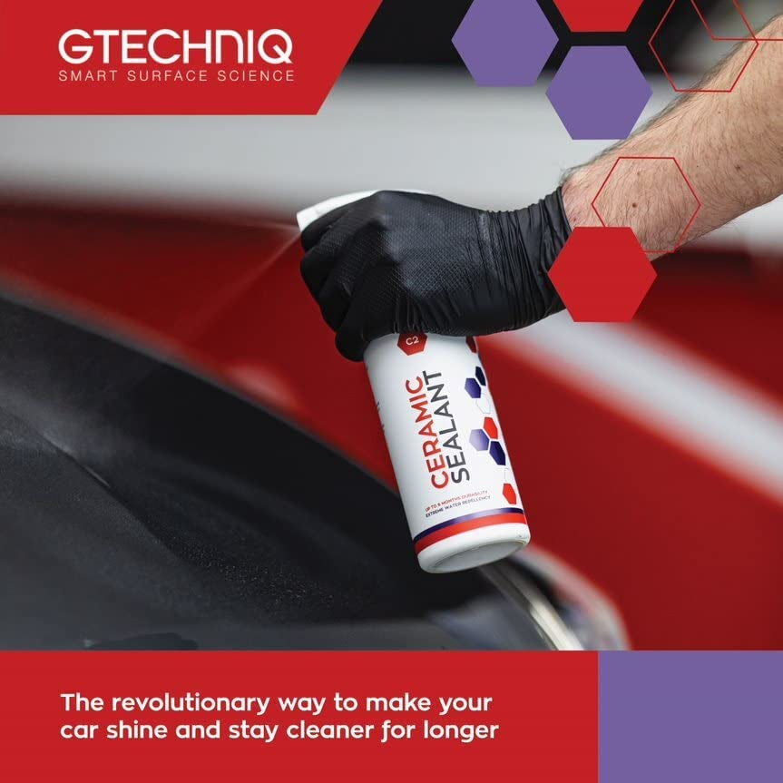 C2 Ceramic Sealant for Cars, Protect Car Paintwork, Trim, Tyres and Windows, High Shine, Easy to Apply - 500Ml (Sufficient for 2-3 Large Cars)