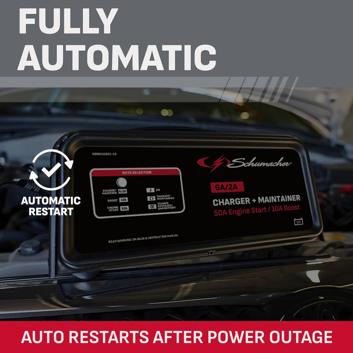 6A Car Battery Charger & Maintainer, 12V – SC1361