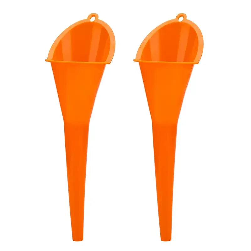 Car Long Stem Funnel Gasoline Oil Fuel Filling Tools Anti-Splash Plastic Oil Funnel Motorcycle Refueling Tools Auto Accessories