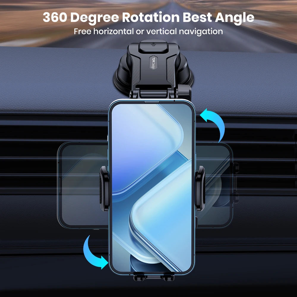 TOPK Car Phone Holder Air Vent Suction Cup Mount for Iphone Xiaomi Samsung Auto Mobile Support GPS Stand Dashboard Bracket