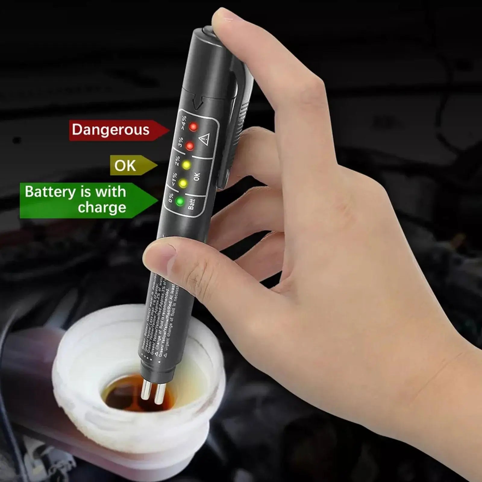 Universal Brake Fluid Tester Accurate Oil Quality Diagnostic Tools LED Indicator Liquid Testing Pen Automotive Brake Oil Tester