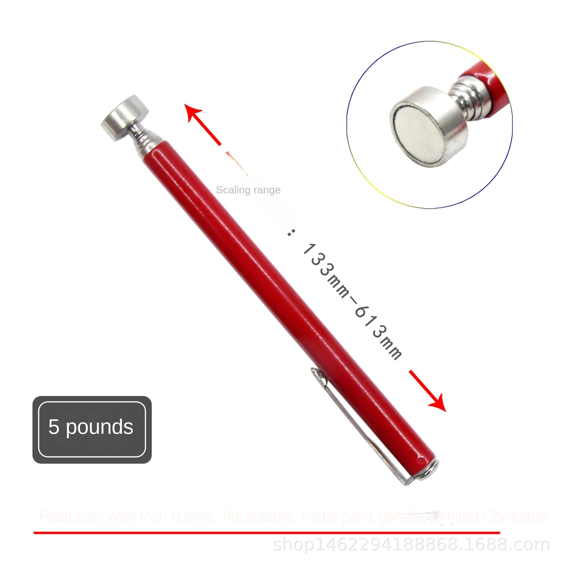 Telescopic Magnetic Pen Portable Metalworking Handy Tool Magnet Capacity for Picking up Nut Bolt Adjustable Pickup Rod Stick