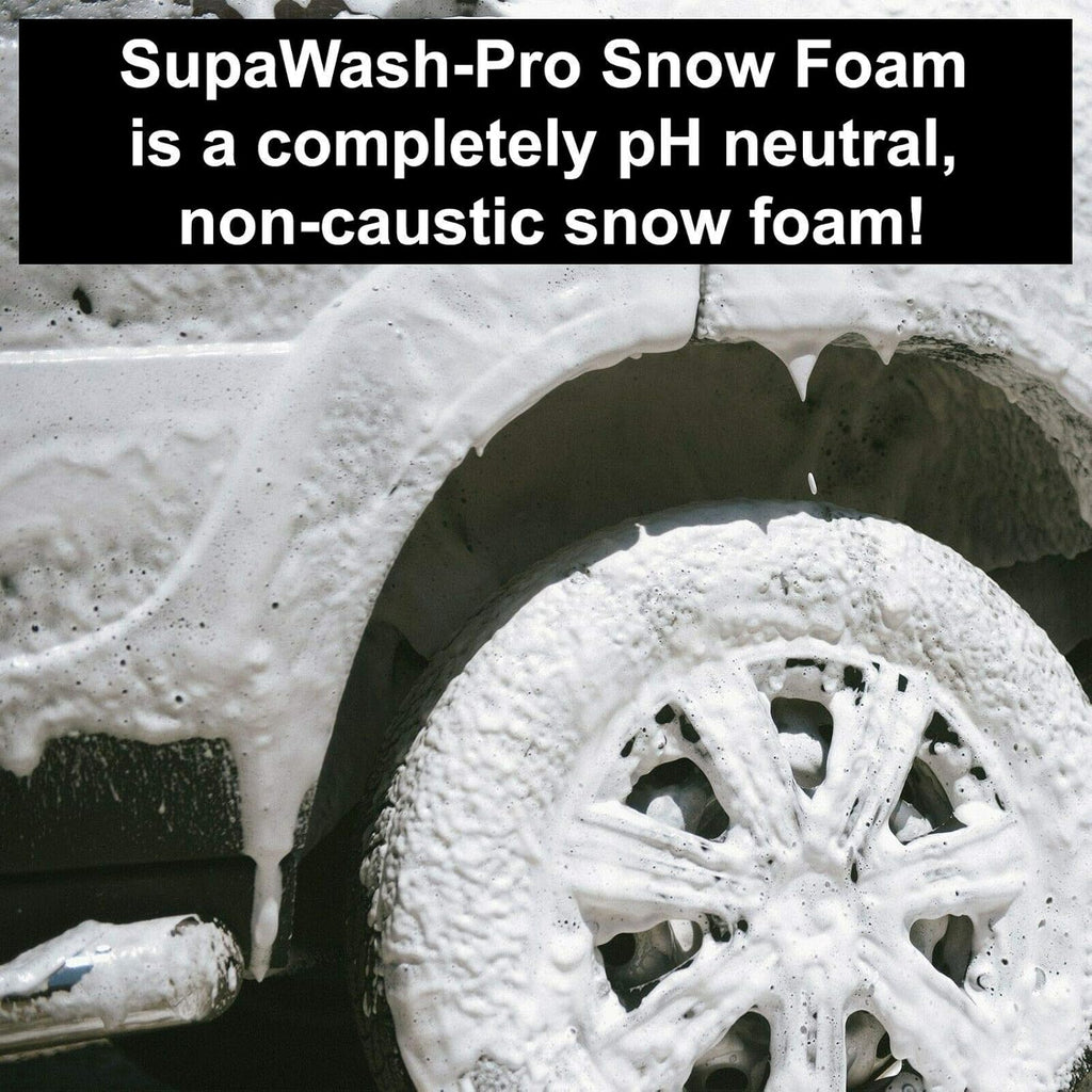 Orange Snow Foam Car Shampoo 5L with 1 X Microfibre Cloth & 1 Microfibre Wash Mitt - Ph Neutral Car Detailing Kit