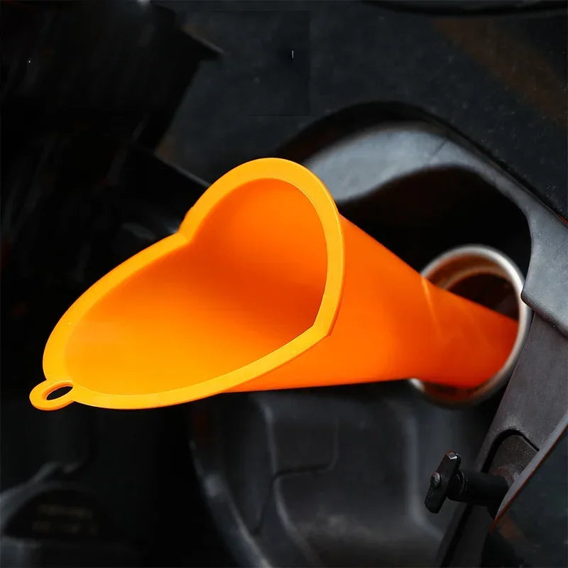 Car Long Stem Funnel Gasoline Oil Fuel Filling Tools Anti-Splash Plastic Oil Funnel Motorcycle Refueling Tools Auto Accessories