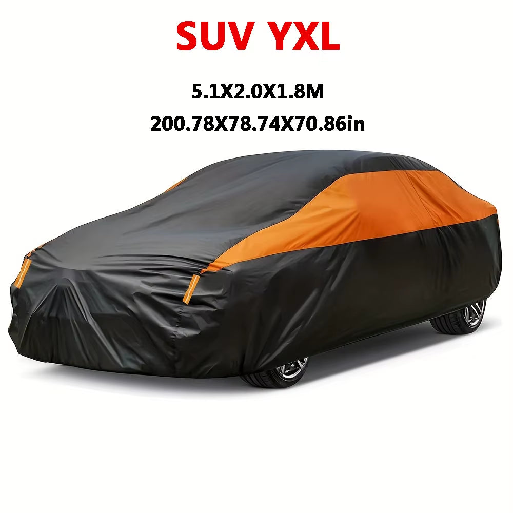 Car Covers Outdoor Waterproof Sun Rain Snow Protection UV Auto Cover Universal Suv/Sedan 190T Car Protective Full Covers