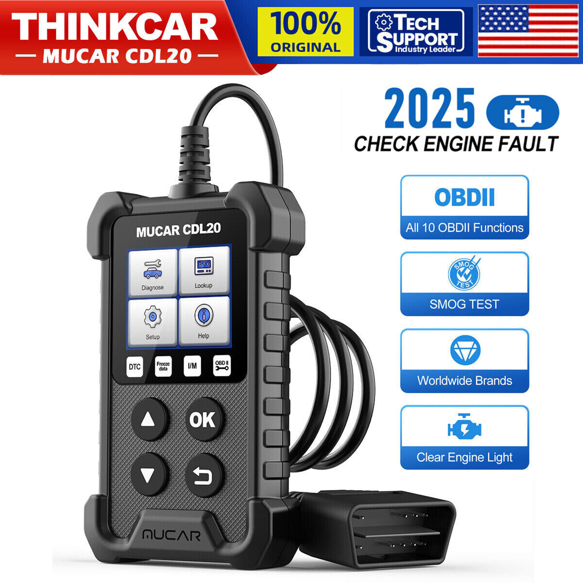 Automotive OBD Code Reader OBD2 Scanner Car Check Engine Fault Diagnostic Tool