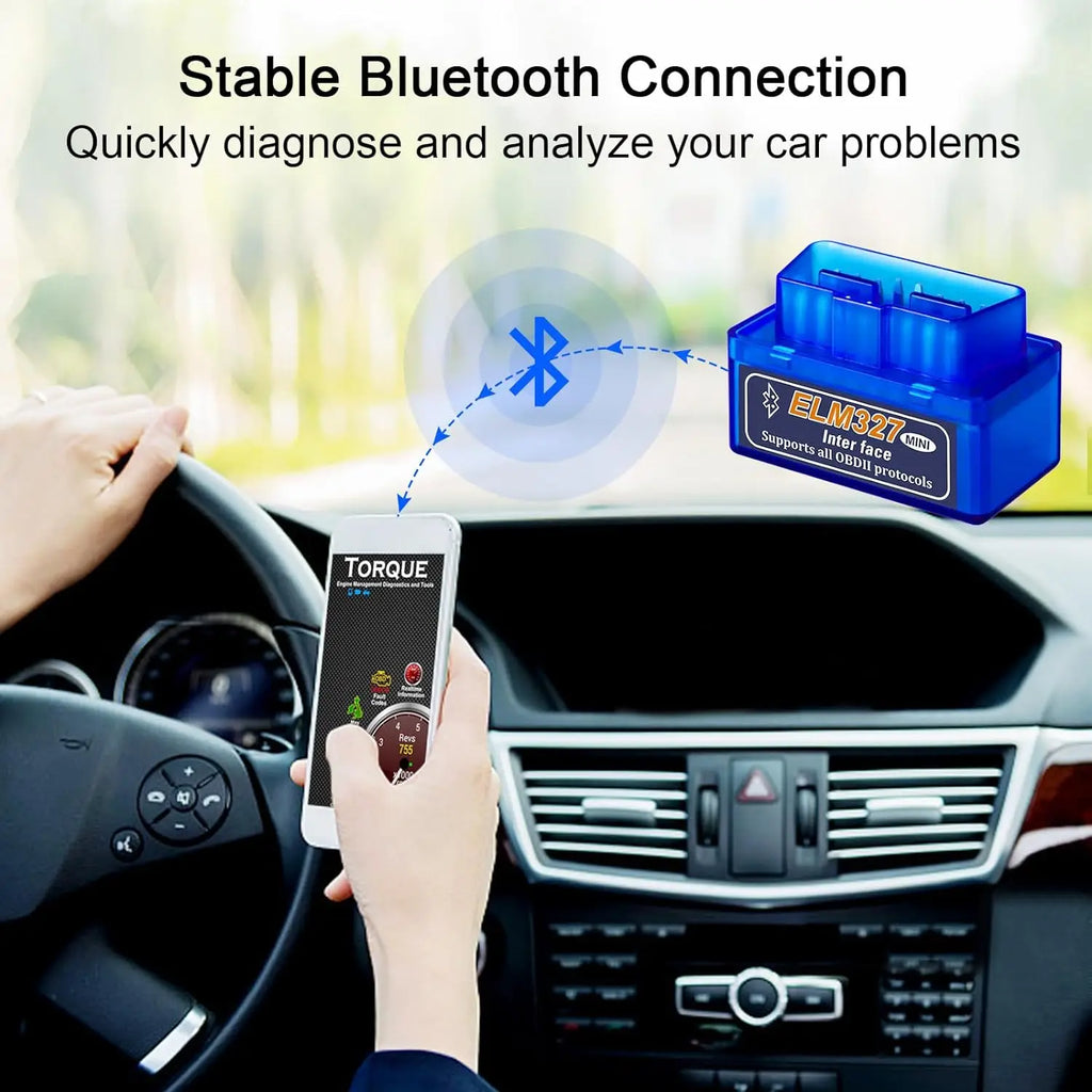 ELM327 Mini V2.1 Bluetooth Detector OBD Bluetooth Car Malfunction Detector OBD2 Car Diagnostictool for Android/Windows