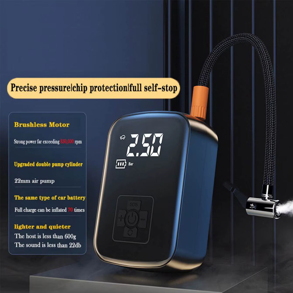 Car Tire Inflator Mini Air Compressor 12V 150PSI Portable Electric Air Pump for Motorcycle Bicycle Tire Air Filling Pump ﻿