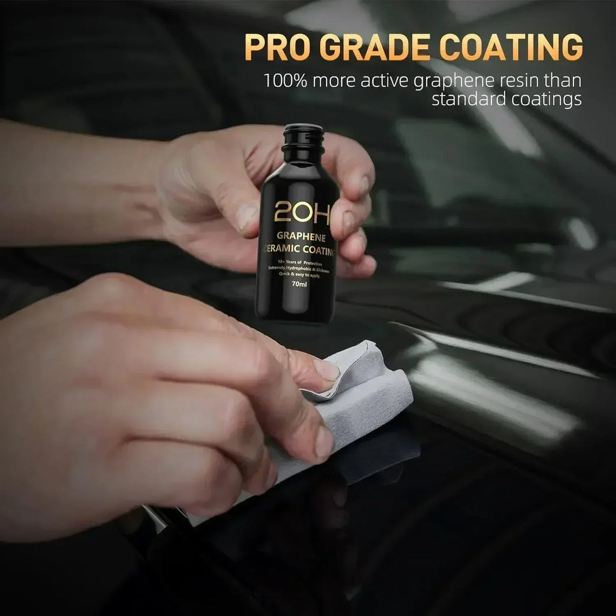 Graphene Ceramic Coating 20H/12H with Self Healing and UV Track Technology Car Detailing Professionals 10+ Years of Protection