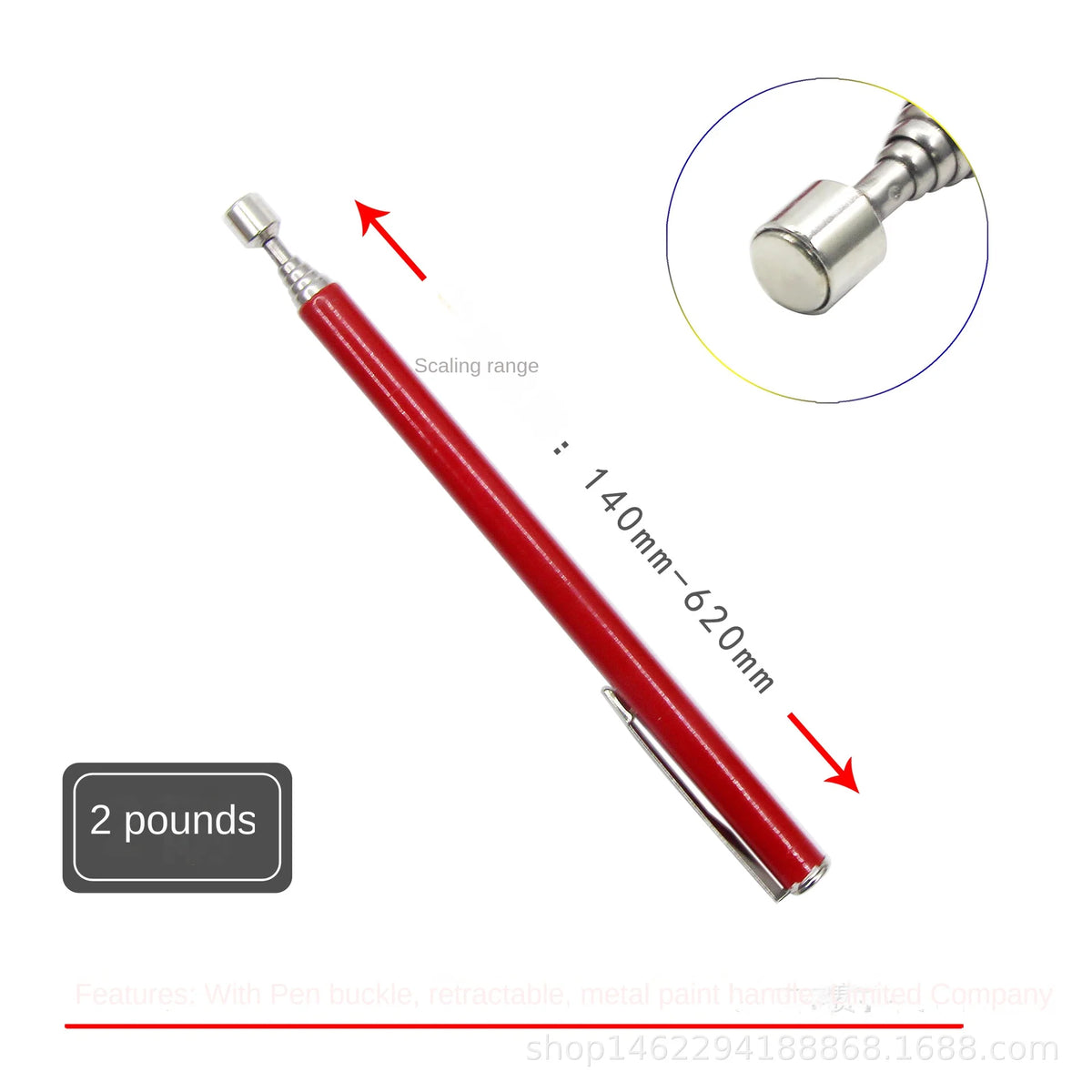 Telescopic Magnetic Pen Portable Metalworking Handy Tool Magnet Capacity for Picking up Nut Bolt Adjustable Pickup Rod Stick