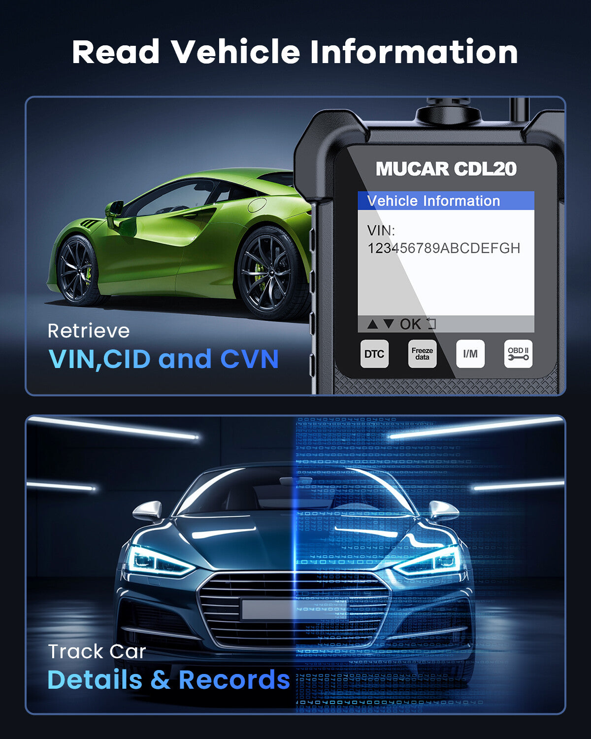 Automotive OBD Code Reader OBD2 Scanner Car Check Engine Fault Diagnostic Tool